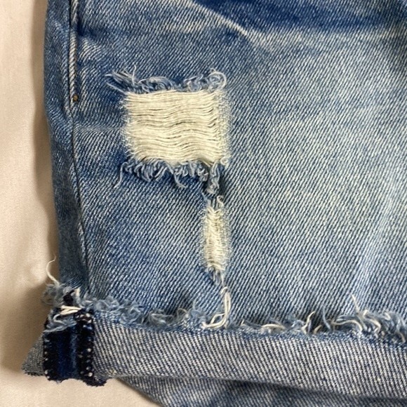 Rip curl fly button up distressed 5 juniors denim summer shorts high rise surf - Picture 5 of 9